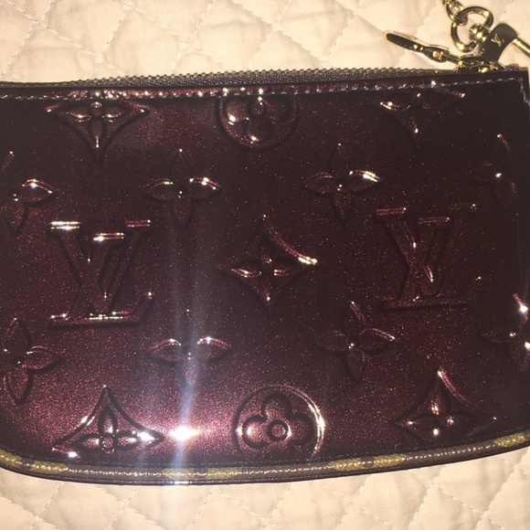 Louis Vuitton Vernis Mini Pochette Amarante Patent Leather Bag Brand New - Picture 4 of 14